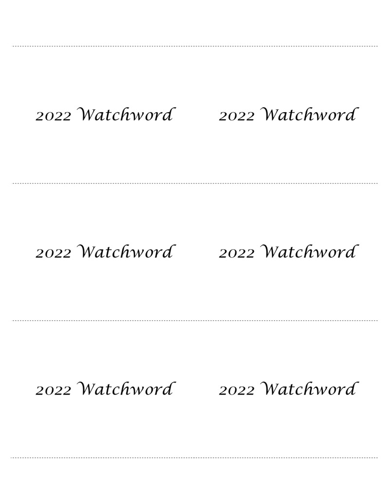 Microsoft Word – 2022 Watchwords.doc